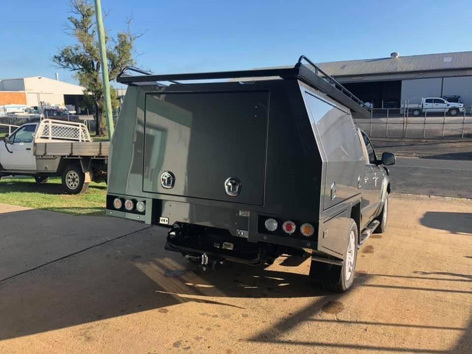 Back Of The Black Ute Canopy — Canopies and Trays in Lismore, NSW