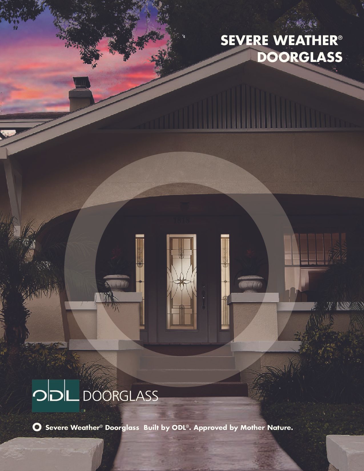 Front view of a home with a door, showcasing