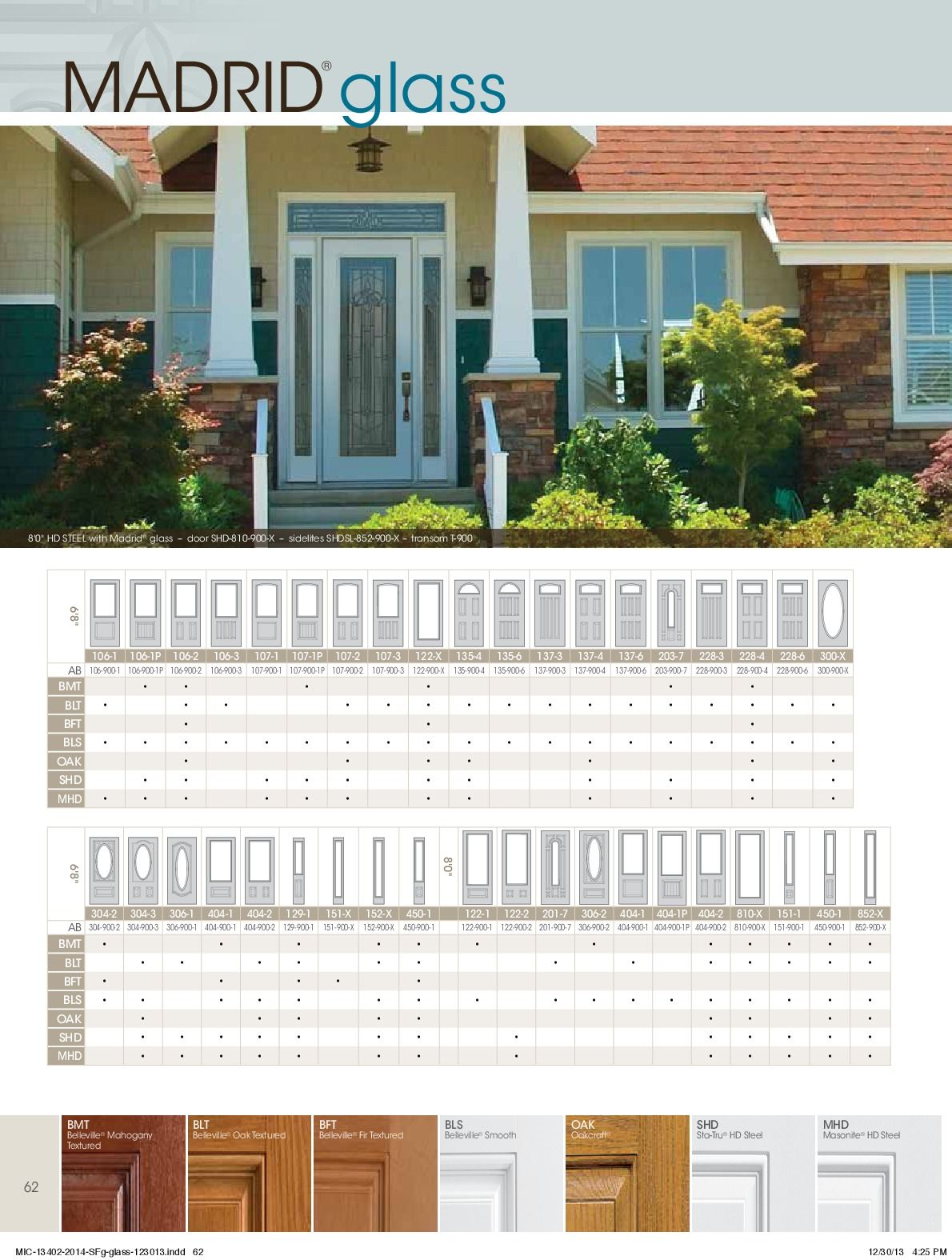 Madrid glass doors displayed with options in a home setting.