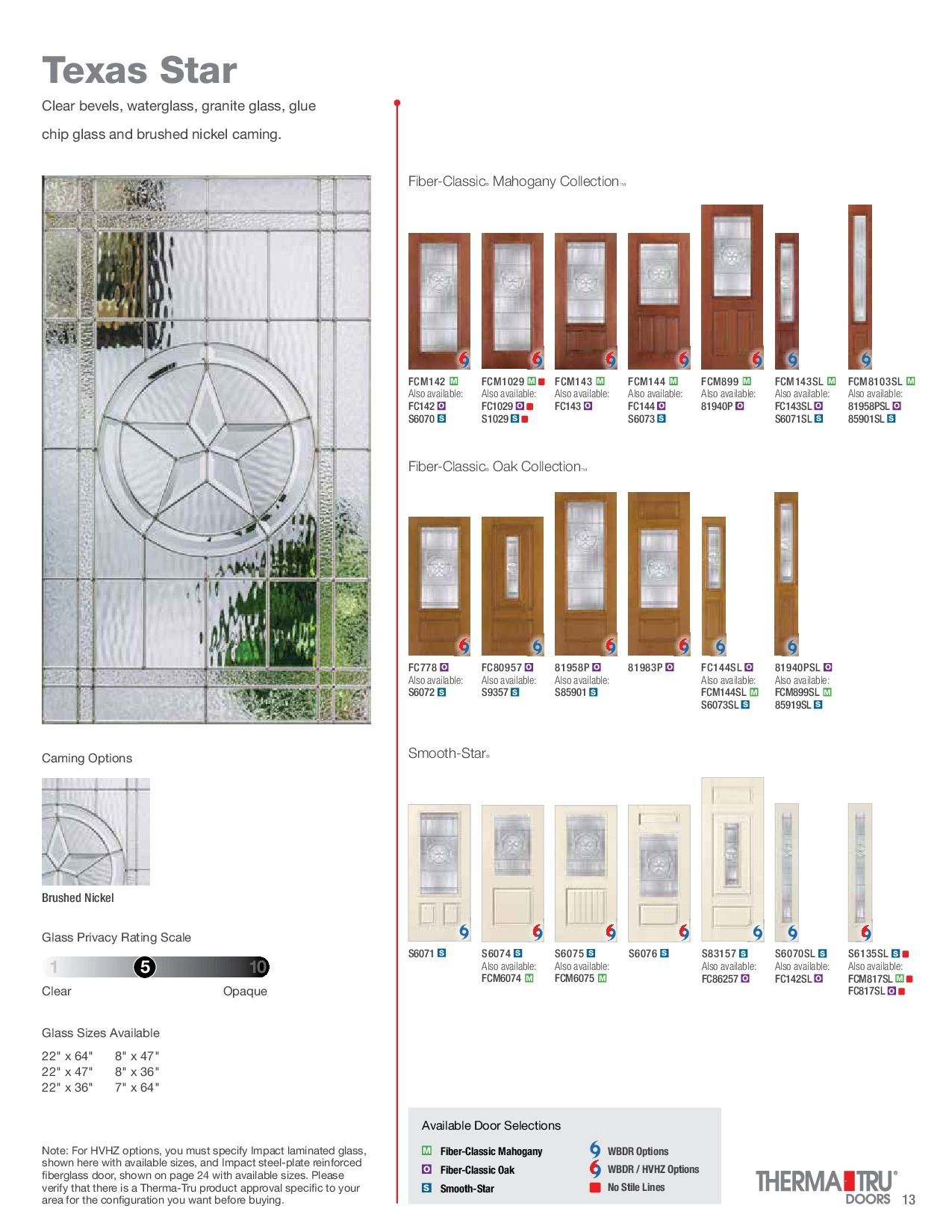 Texas Star door with etched glass and decorative star design.