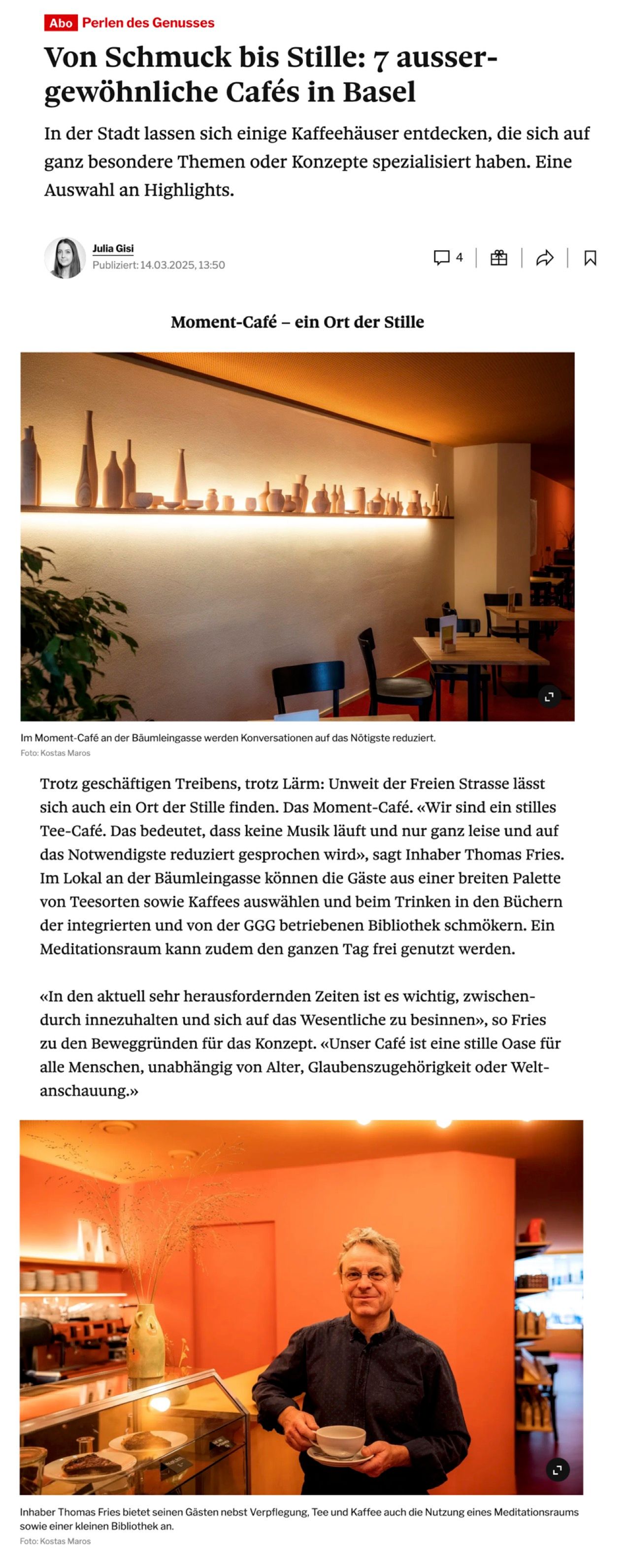 Artikel der Basler Zeitung