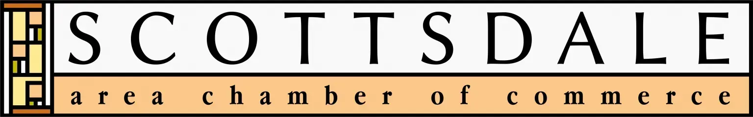 The logo for the scottsdale area chamber of commerce