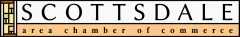 The logo for the scottsdale area chamber of commerce