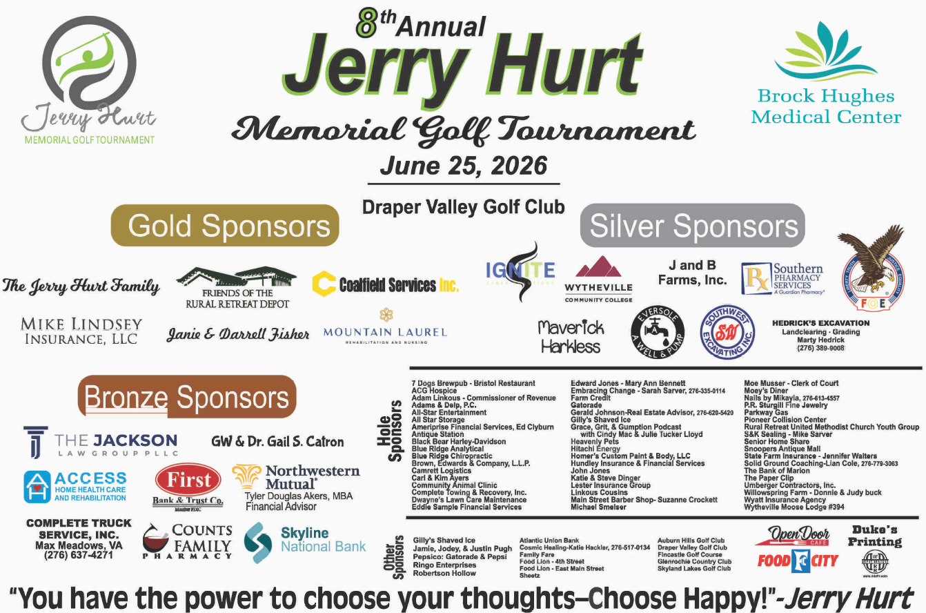 Gold, Silver, and Bronze Sponsors | Brock Hughes