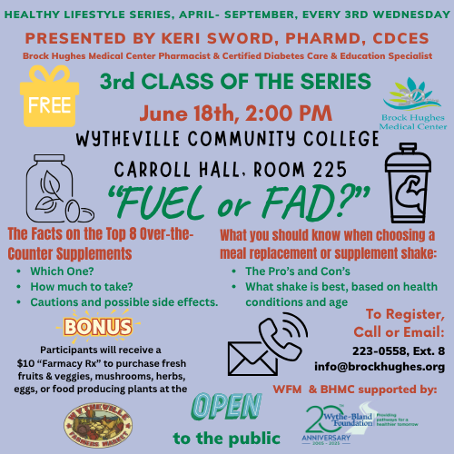 Healthy Lifestyle Series | Brock Hughes Medical Center Healthy Lifestyle Series | Brock Hughes Medical Center