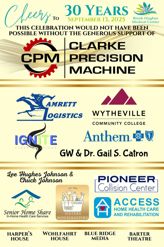 30th Anniversary Sponsors | Brock Hughes 30th Anniversary Sponsors | Brock Hughes