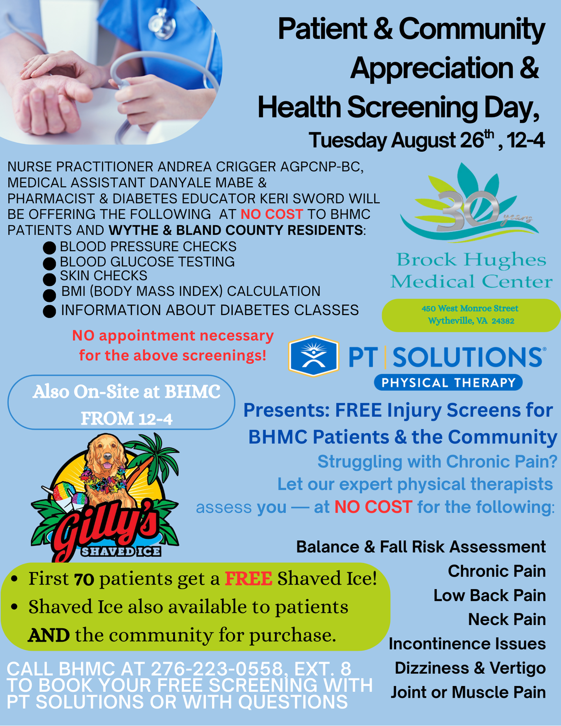 Patient and Community Appreciation and Health Screenings Day | BHMC