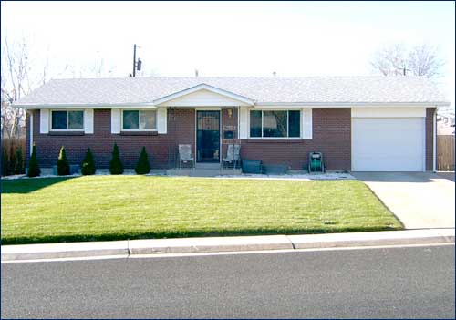 front house with white roof