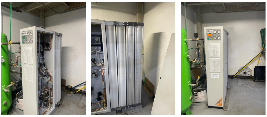 A collage of three pictures of Nitrogen Generator machines.