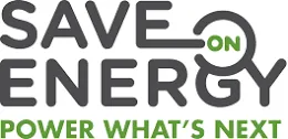 The logo for save on energy power what 's next.