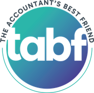 A logo for the accountant 's best friend tabf.