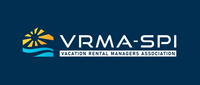 The vrma-spi vacation rental managers association logo on a blue background.