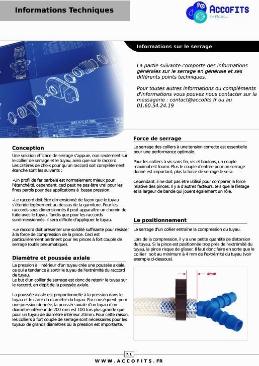 Recueil d'informations techniques Accofits