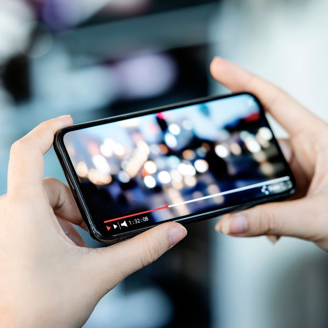 watching video on phone