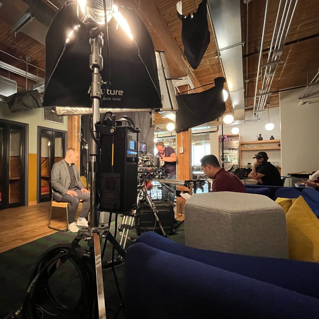 production lighting setup