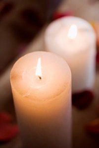 personalized memorial service in mooresville candles