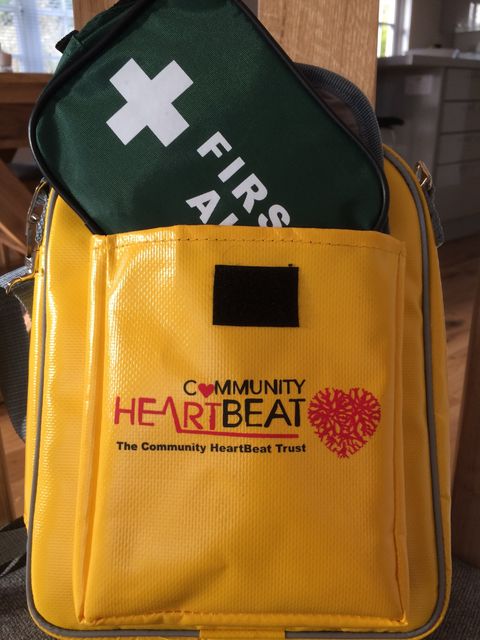 Rear of case showing first aid kit