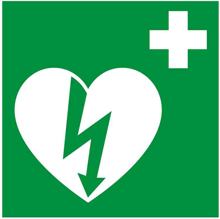 Universal defibrillator sign