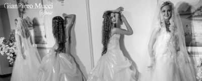 sposa in una foto in bianco e nero