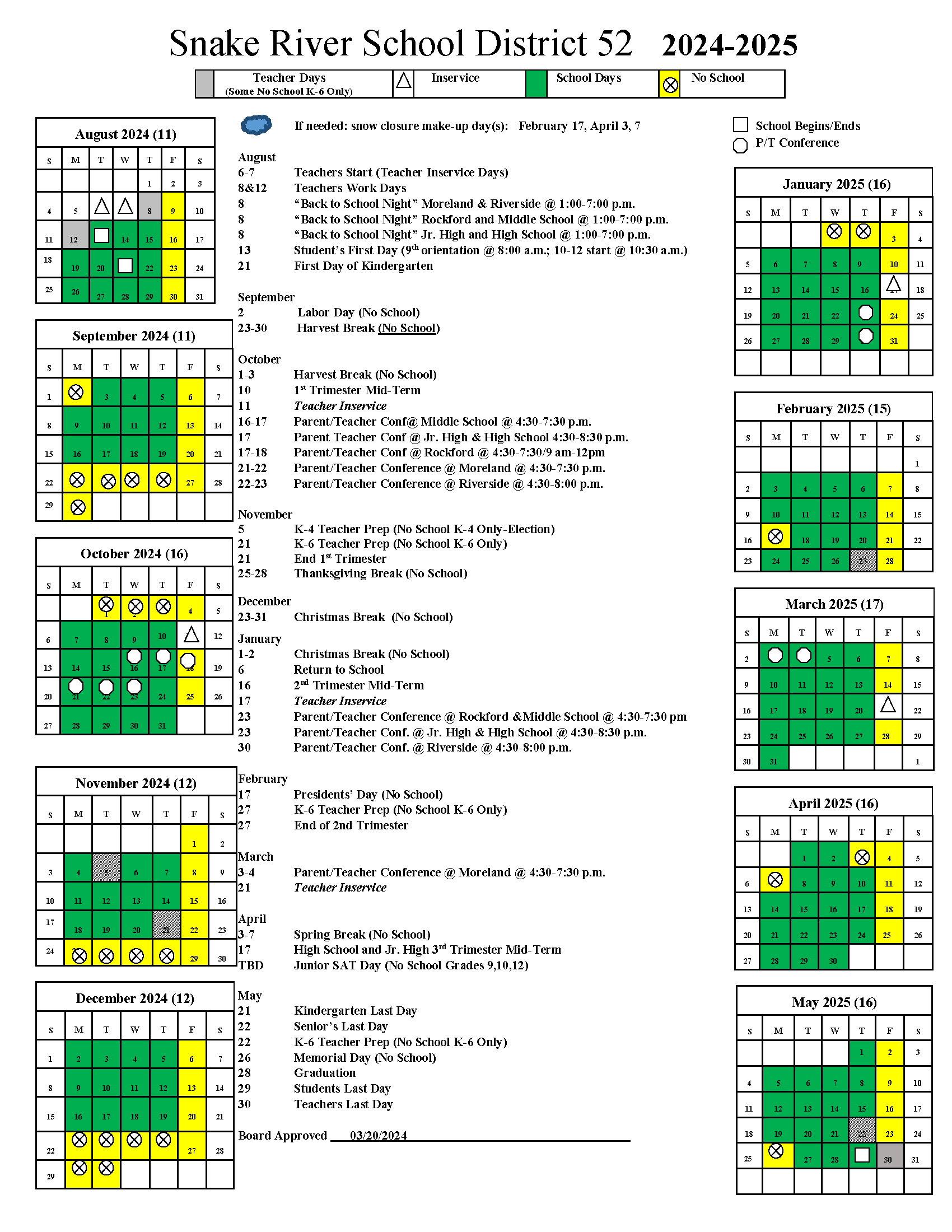 District Calendar