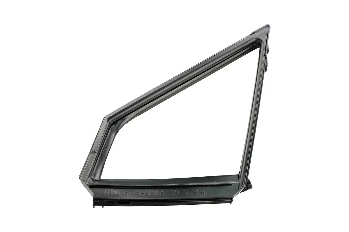 Black car window seal frame.