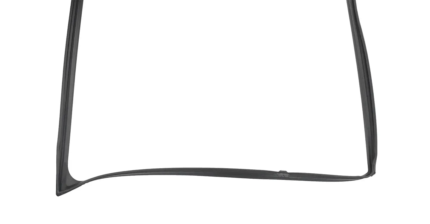 Black car window frame on a white background.