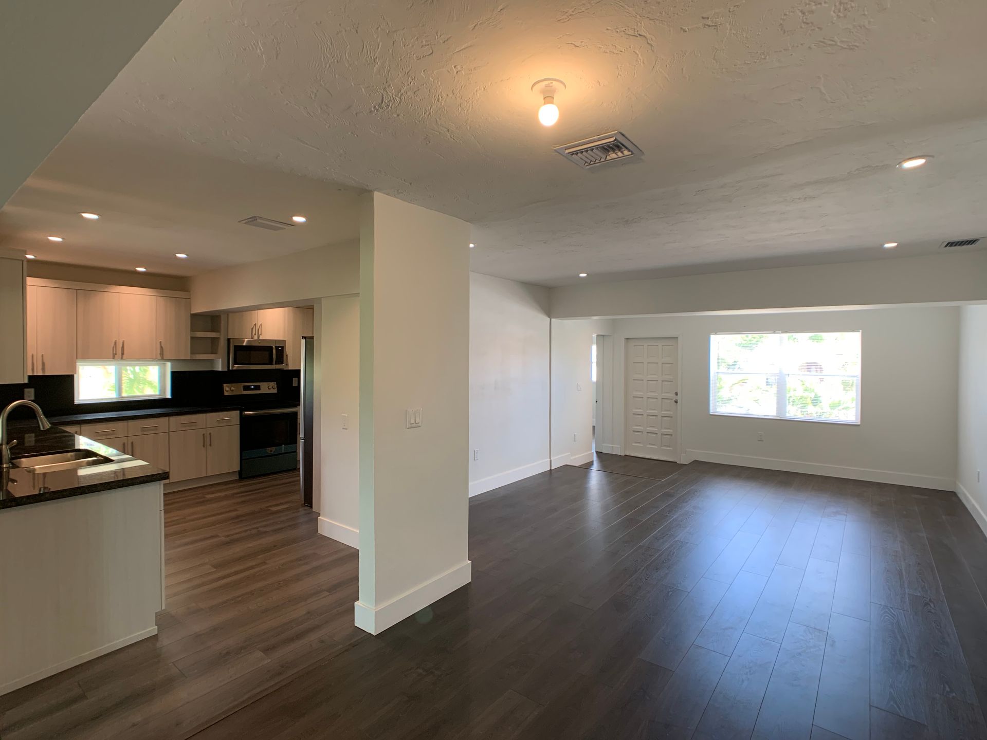 Open-concept living space.