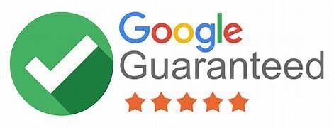 Google Guaranteed logo with a green checkmark, text, and five orange stars.