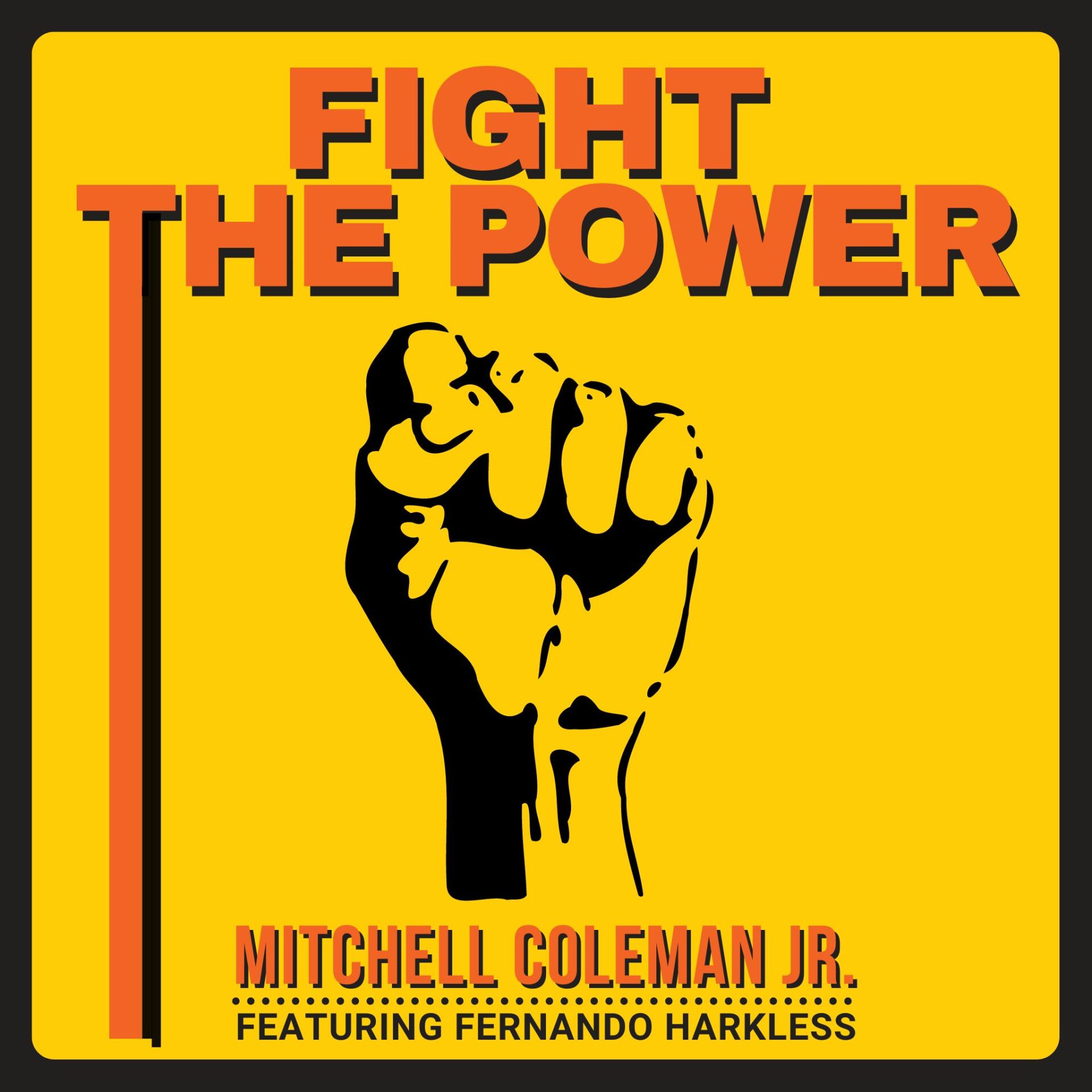 orange and yellow cd cover - black power -