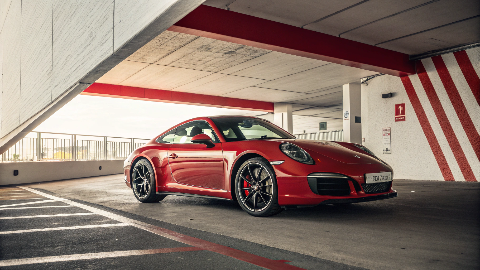 Mid-century modern credenza with a lamp and decorative objects, in a sunlit room.