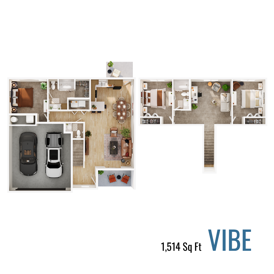 Vibe floor plan with 1,514 square feet