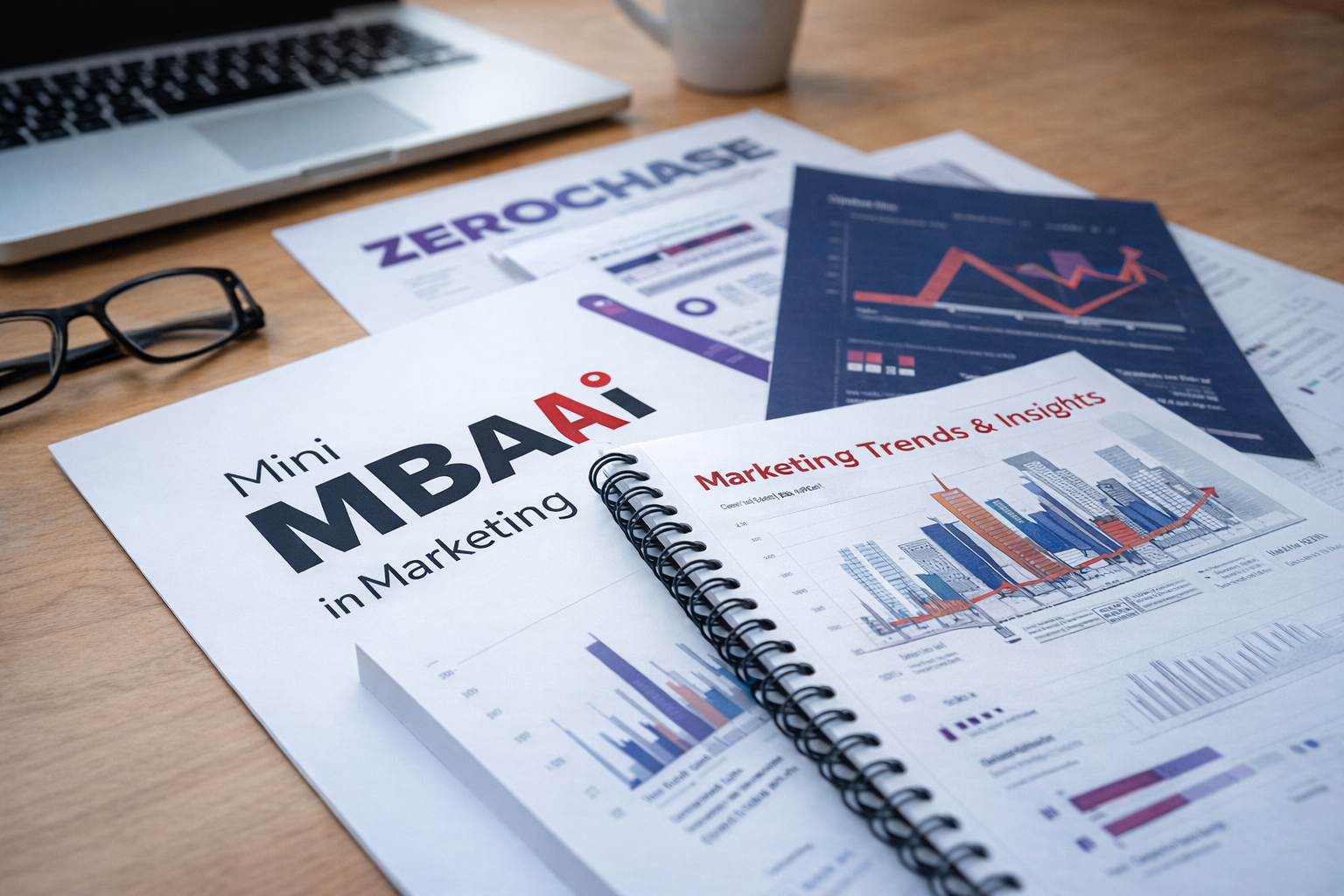 Papers with graphs and text, 