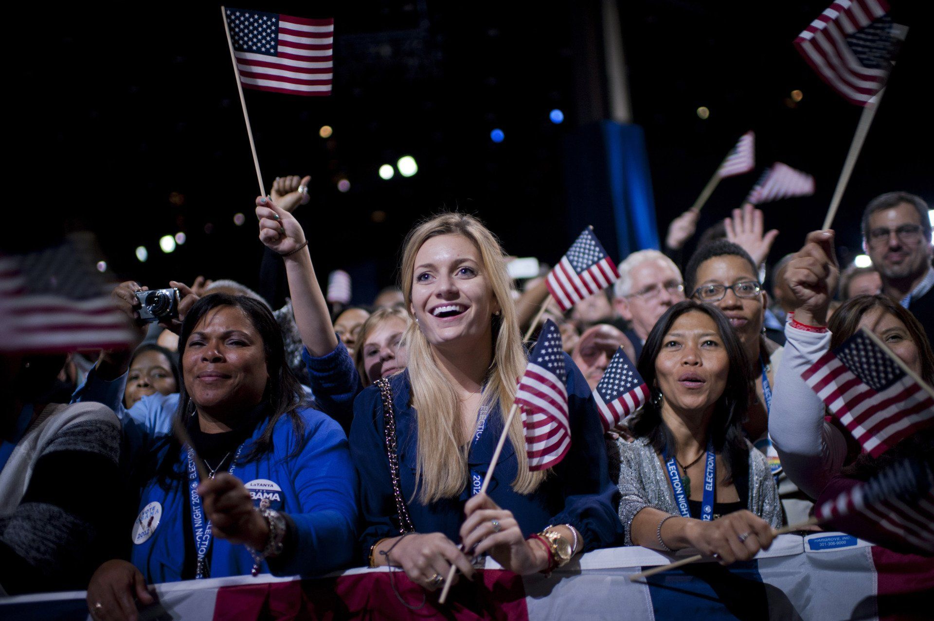 crowd at democratic party convention