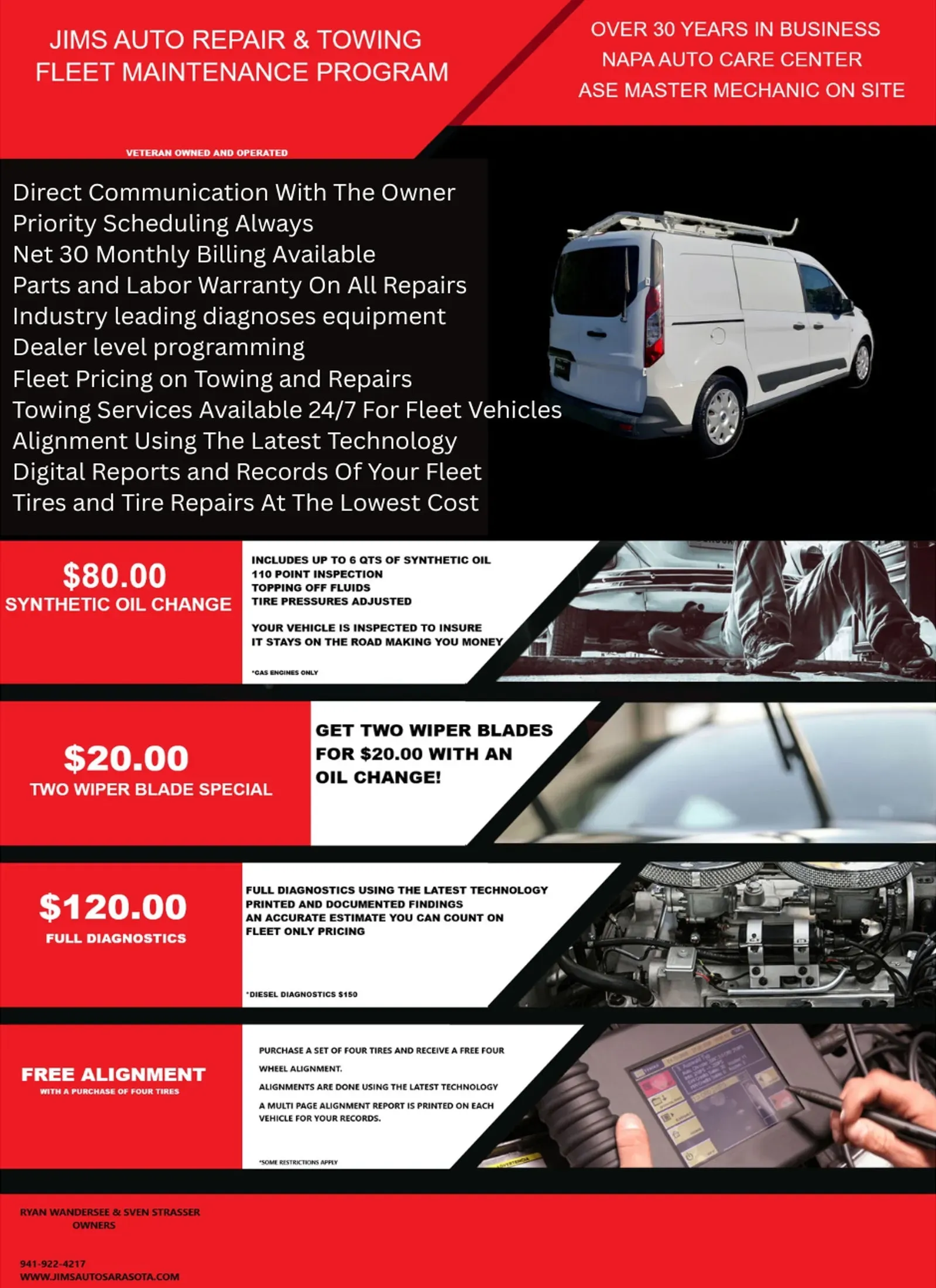 Fleet Maintenance Program | Jim's Auto Repair & Towing