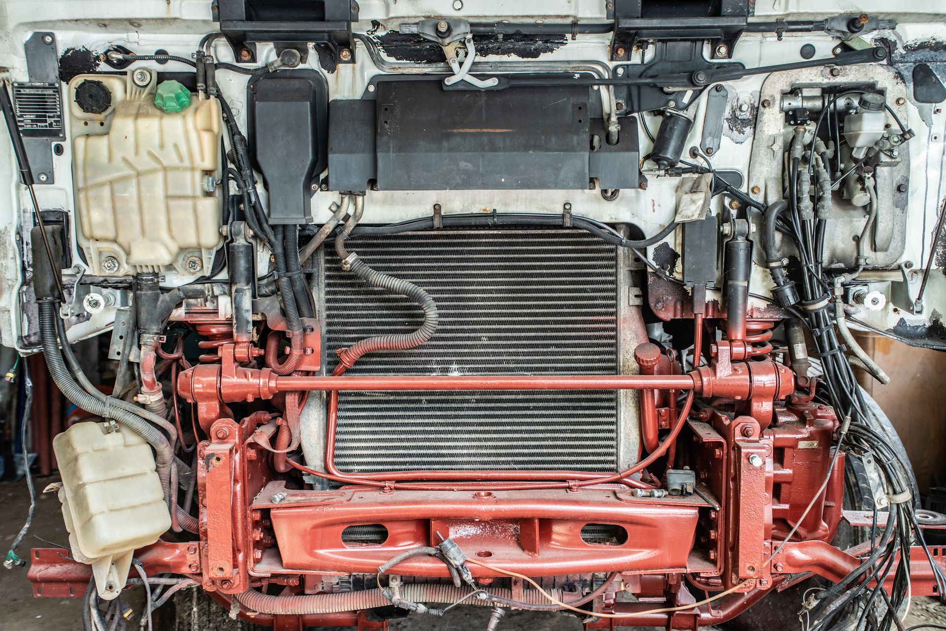 Opened Truck Front — Burlington, NC — Diesel Engine