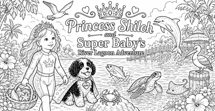 River Lagoon Coloring Page preview
