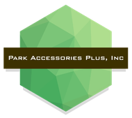 Logo: green polygonal shape with brown text