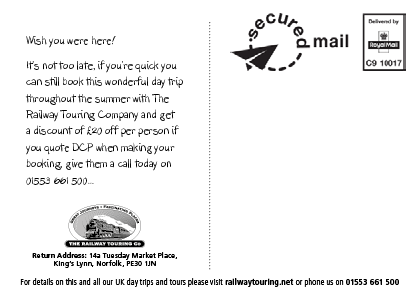 the back of a postcard that says `` wait you were here ! ''