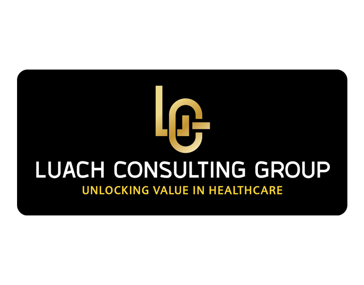 a black and gold logo for luach consulting group