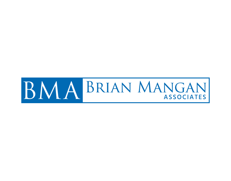bma brian mangan associates logo on a white background