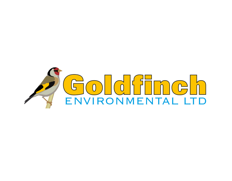 goldfinch environmental ltd logo with a bird on it