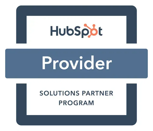 a logo for a hubspot provider solution partner program .