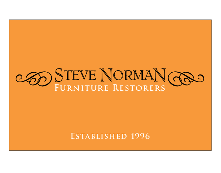 a logo for steve norman furniture restorers established 1996