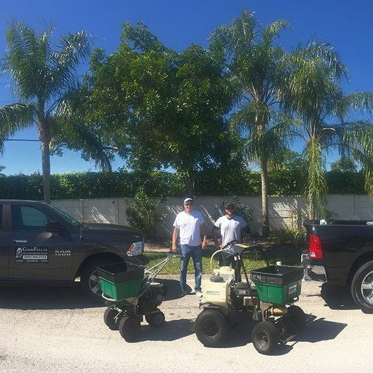 Owners With Pest Equipment — Margate, FL — Goodfellas Pest Extermination