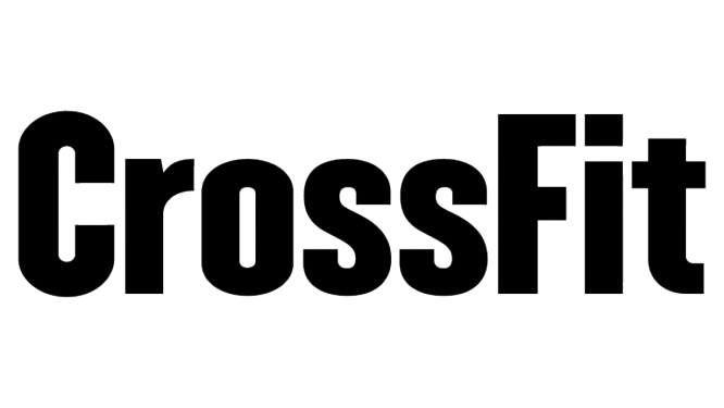 CrossFit logo in black, uppercase letters on a white background.