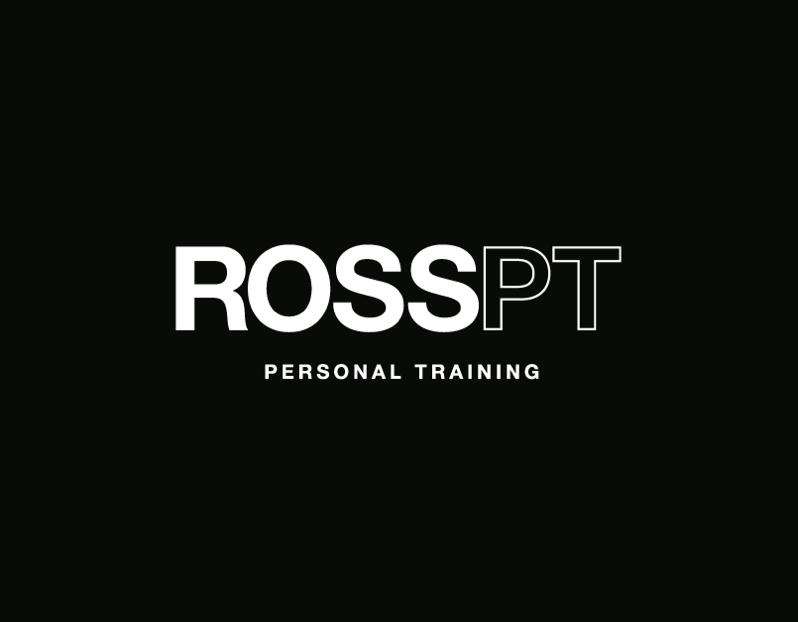 Rosspt personal training logo on a black background