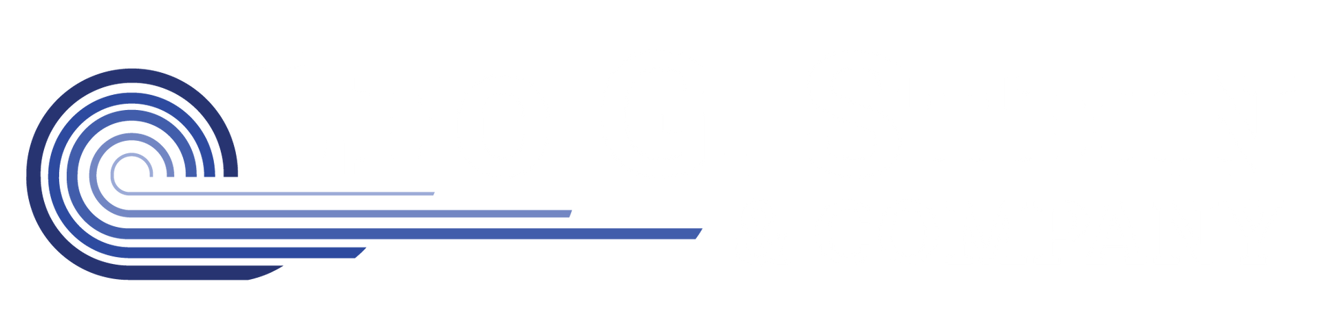 A blue and silver triangle with the letter l on it