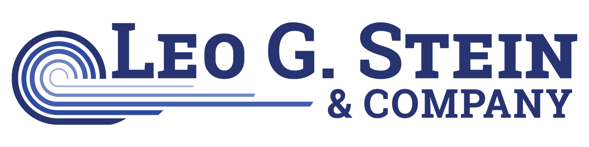 The logo for leo g. stein & company is a triangle with the letter l on it.