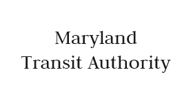 The logo for the maryland transit authority is shown on a white background.