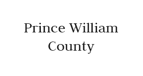 The logo for prince william county is on a white background.
